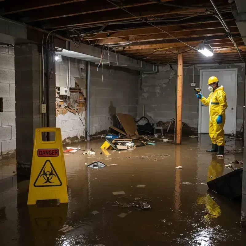 Flooded Basement Electrical Hazard in Guayama, PR Property